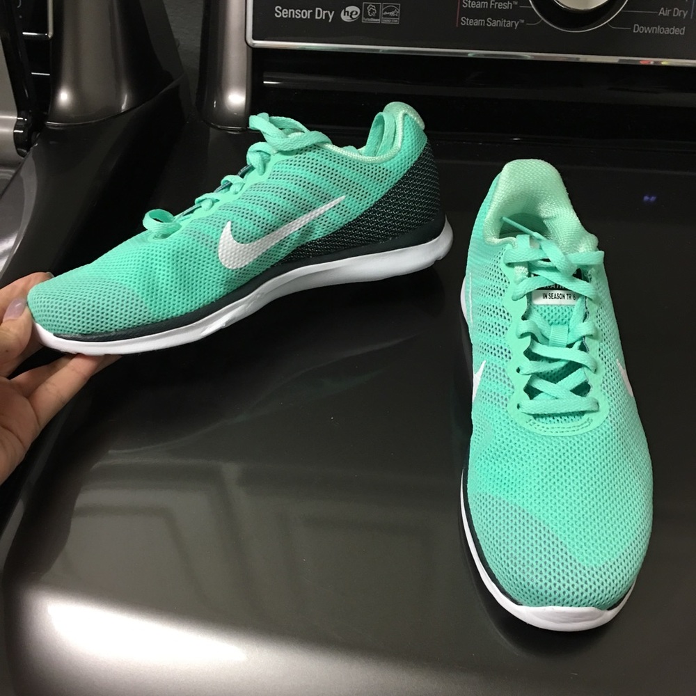 Nike training mint green shoes